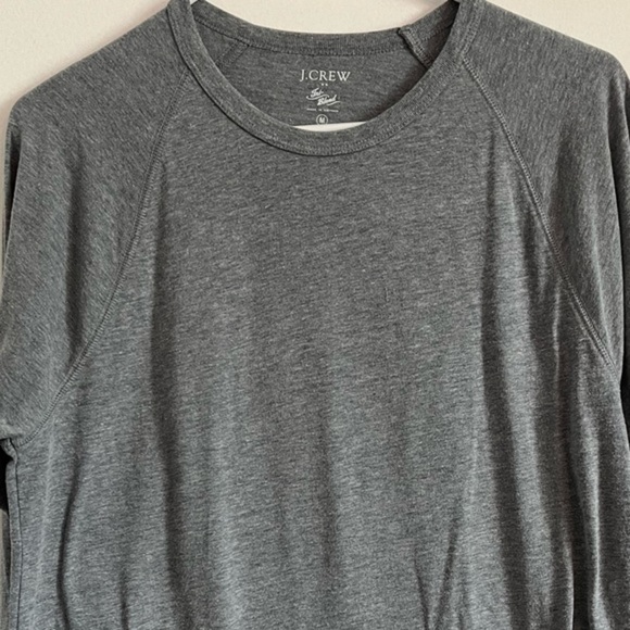 J. Crew • Men’s Triblend Grey Long Sleeve Tee Shirt - Picture 2 of 5